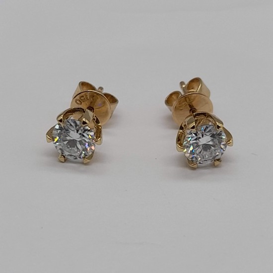 18k pure solid gold earring 1