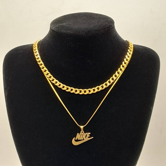 Cuban with Steel Chain and Pendant 35