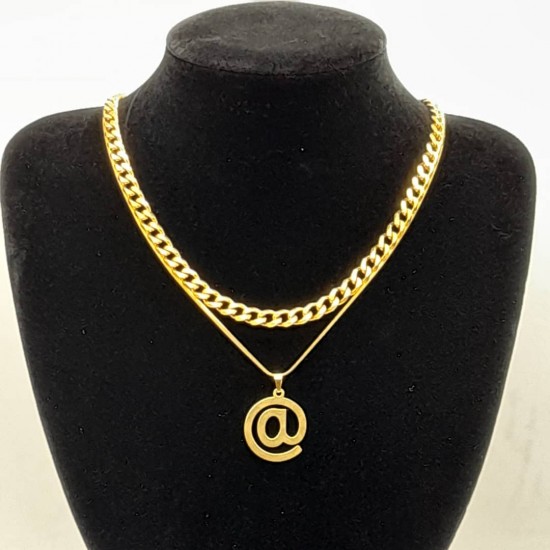 Cuban with Steel Chain and Pendant 19