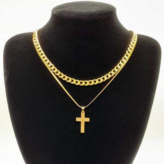 Cuban with Steel Chain and Pendant 14