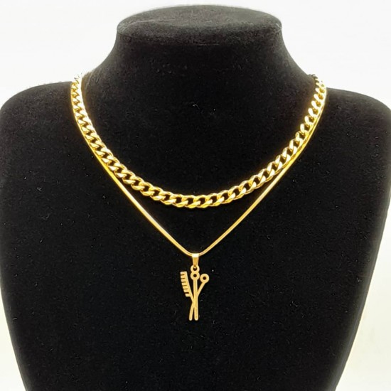 Cuban with Steel Chain and Pendant 3